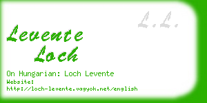 levente loch business card